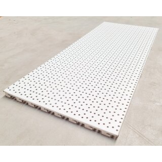 Rückwand Rundloch 100x40 cm (BxH), weiß RAL9016