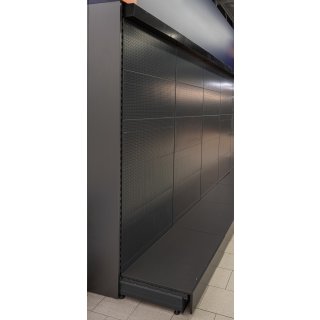 Wandregal Tego 300x300 cm (HxB), Lochr&uuml;ckwand, anthrazit