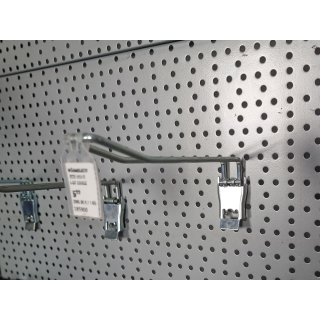 Wall shelf Tego 240x300 cm (HxW), perforated sheet metal rear panel, grey