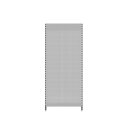 Wandregal Tego 300x100 cm (HxB), Lochblechrückwand, grau