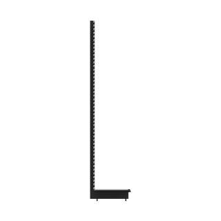 Anbauregal Tego 260x100 cm (HxB), Lochblechr&uuml;ckwand, grau