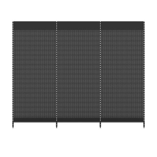 Wall shelf Tego 240x300 cm (HxW), perforated sheet metal rear panel, anthracite