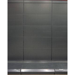 Wall shelf Tego 240x300 cm (HxW), perforated sheet metal rear panel, anthracite