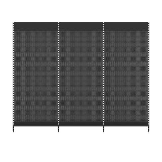 Wandregal Tego 300x300 cm (HxB), Lochblechr&uuml;ckwand, anthrazit