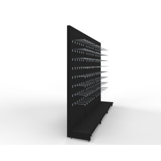 Wall shelf 240x300 cm (HxW), perforated sheet metal rear panel, anthracite
