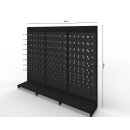 Wall shelf 240x300 cm (HxW), perforated sheet metal rear...