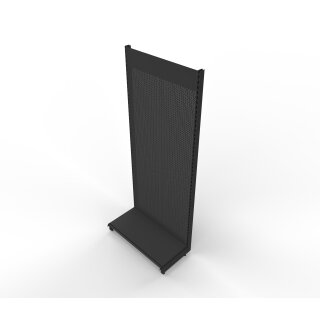 Wandregal Tego 260x100 cm (HxB), Lochblechrückwand, anthrazit