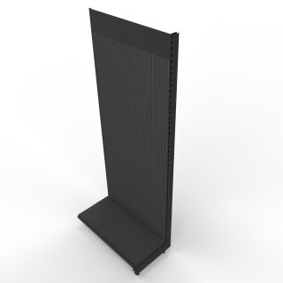 Anbau-Wandregal 280x100 cm (HxB), Lochblechrückwand, anthrazit