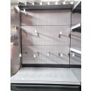 Mid-level gondola 145x200 cm (HxW), perforated back panel + 120 hooks, gray