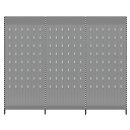 Wall shelf 290x300 cm (HxW), perforated sheet metal rear panel, grey