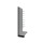 Wall shelf 280x100 cm (HxW), perforated sheet metal rear panel, grey