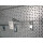 Wall shelf 280x100 cm (HxW), perforated sheet metal rear panel, grey