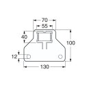 Ständer 280 cm lang - T: 70 cm, CG 55x40 cm, blau