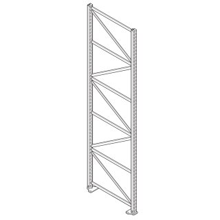 Ständer 340 cm lang - T: 70 cm, CG 55x40 cm, blau